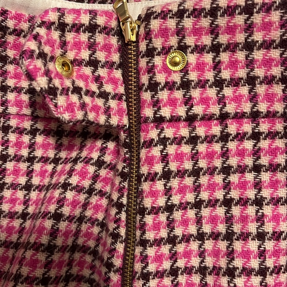 J.Crew Houndstooth Wool A-line Skirt - Size 6 - Picture 6 of 7